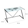 Side table COUNTRIES WORLD White Matte back 120 x 60 x 75 cm