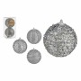 Set of Christmas balls Krist+ 01496 Silver PVC Ø 10 cm With relief (12 Units)