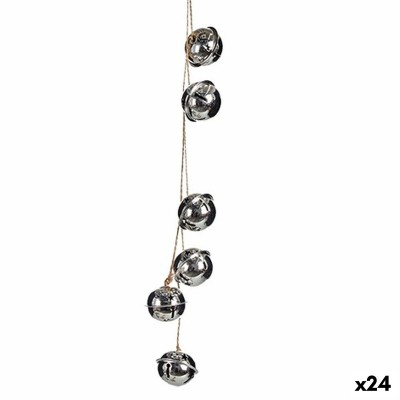 Décorations de Noël Krist+ 00547-1 Argenté Métal Serpent à sonnettes 5 x 2,5 x 41 cm (24 Unités)