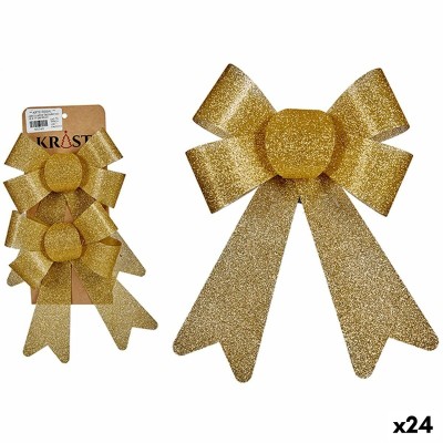 Ensemble Décorations de Noël Krist+ 65546 Doré PVC 16 x 3 x 18 cm Lien (24 Unités)