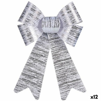 Lasso Krist+ HJ1-12006 Silver PVC 16 x 24 x 4 cm Christmas bauble (12 Units)
