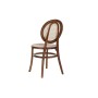 Chaise DKD Home Decor Brun foncé Rotin Bois 43 x 43 x 89 cm Grille