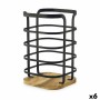 Pot for Kitchen Utensils Confortime West Metal Black (6 Units)