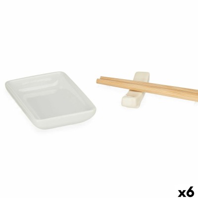 Set de sushi Kinvara 1249SJ4111 Blanc Bambou Porcelaine (12 Pièces) (6 Unités)