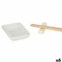 Sushi Set Kinvara 1249SJ4111 White Bamboo Porcelain (12 Pieces) (6 Units)