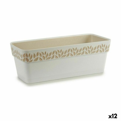 Jardinière Stefanplast Cloe Blanc Plastique 49,5 x 17 x 19 cm (12 Unités)