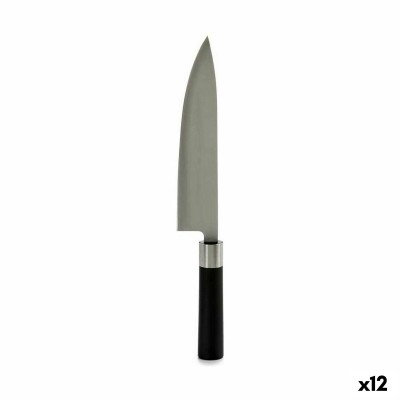 Kitchen Knife Kinvara KT11-5604S01 Black Silver Stainless steel Plastic 5 x 33,5 x 2,3 cm (12 Units)