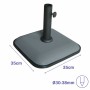 Marbueno Square Umbrella Base Cement 35X35X5.2 cm 11KG Grey Garden, Pool, Terrace 10454
