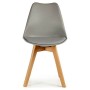 Dining Chair Grey Light brown Wood Plastic (48 x 43 x 82 cm)