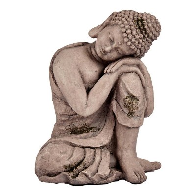 Decorative Garden Figure Ibergarden CC20446 Grey Polyresin 28,5 x 43,5 x 37 cm Buddha