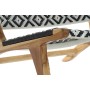 Chaise de jardin DKD Home Decor Blanc Noir Naturel PVC Teck 65 x 80 x 68 cm