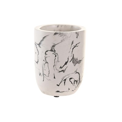 Verre DKD Home Decor Blanc Noir Ciment 7 X 7 X 9,5 CM