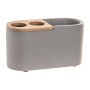 Verre DKD Home Decor Gris Naturel Bambou Ciment 11 X 4,5 X 6 CM
