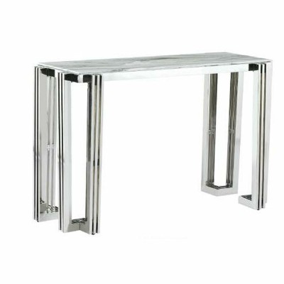 Meuble d'Entrée DKD Home Decor Blanc Argenté 120 x 45 x 78 cm