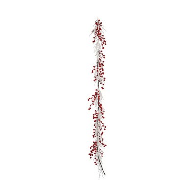 Guirlande de Noël Krist+ K1912687 Blanc Rouge Plastique Enneigé 40 x 9 x 40 cm