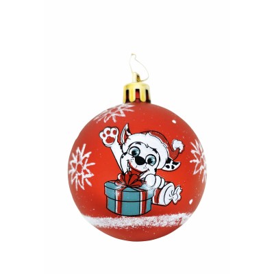 Christmas Bauble The Paw Patrol Friendship Red 6 Units Plastic (Ø 8 cm)