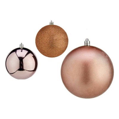 Boules de Noël Krist+ 00727 Rose Plastique Ø 10 cm 6 Unités