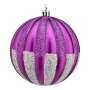 Boules de Noël Krist+ 00858 Violet Argenté PVC Ø 10 cm 6 Unités