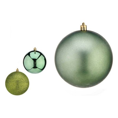 Boules de Noël Krist+ 00805 Vert Plastique Ø 10 cm 6 Unités