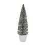 Sapin de Noël Grand 10 x 38 x 10 cm Argenté Blanc Plastique