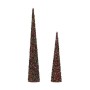 Decoration Christmas Cones Sequins Blue Fuchsia Plastic
