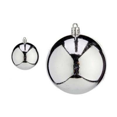 Boules de Noël Ø 8 cm 16 Unités Argenté Plastique