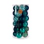 Set of Christmas balls Blue PVC 8 x 9 x 8 cm (4 Units)