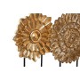 Decorative Figure DKD Home Decor 25 x 8 x 34 cm Black Golden Modern Circles (2 Units)