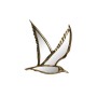 Decorative Figure DKD Home Decor 32,5 x 3 x 28 cm Golden Bird