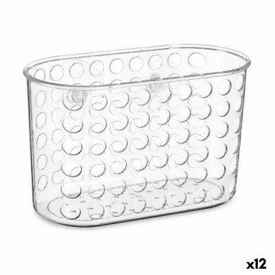 Support Organisateur pour Baignoire Berilo 54160 Transparent PVC Plastique 19,3 x 12 x 9 cm (12 Unités)