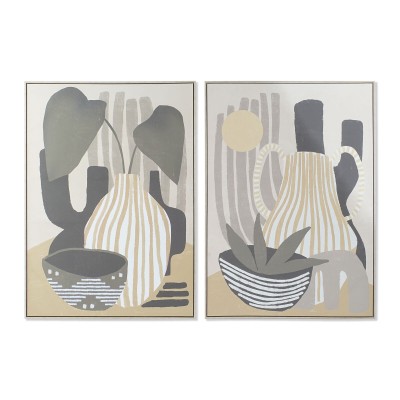 Cadre DKD Home Decor 104 x 4,5 x 143,5 cm Vase Scandinave (2 Unités)