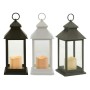 LED Lantern White Black Crystal Plastic 13,5 x 34,5 x 13,5 cm (12 Units)