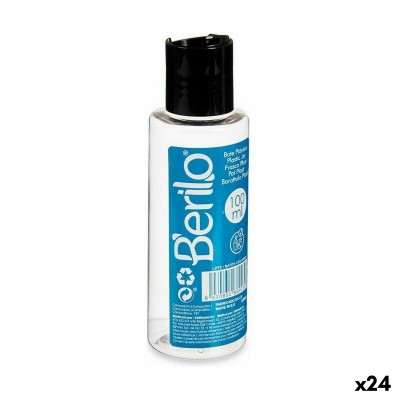 Distributeur de Liquides pour le Voyage Berilo SE1541-VERTIDOR Noir Transparent Plastique 100 ml (24 Unités)
