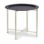 Table d'appoint Blanc Noir Métal 52 x 44 x 52 cm (4 Unités)