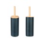 Brosse de salle de wc Berilo B5456BC-5 - 440 Noir Bois Résine 10,2 x 38 x 10,2 cm (4 Unités)