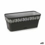 Jardinière Stefanplast Gaia Anthracite Plastique 13,3 x 12,3 x 29,3 cm (12 Unités)