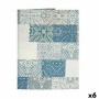 Nappe Kinvara AZULEJO-A Bleu toile 140 x 180 cm Antitaches Carrelage (6 Unités)