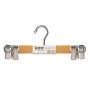 Set of Clothes Hangers Kipit 29100196 Brown Silver Wood Metal 28,5 x 2,5 x 11,5 cm Clamps (24 Units)