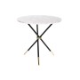 Table d'appoint DKD Home Decor Blanc Noir Doré Métal Bois MDF 80 x 80 x 76 cm