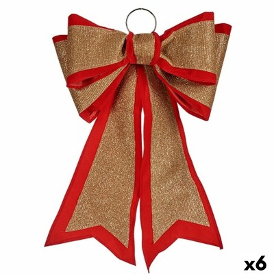 Lasso Krist+ HJ1-12074 Red Golden PVC 40 x 60 cm Christmas bauble (6 Units)