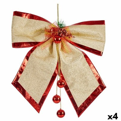 Lasso Krist+ 01467 Red Golden Plastic 53 x 50 x 9 cm Christmas bauble (4 Units)