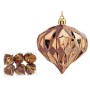Set of Christmas balls Krist+ 00889 Brown Plastic Diamond (12 Units)