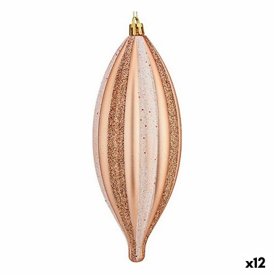Christmas Decorations Set Krist+ 00904 Copper PVC Streched 3 x 3 x 18 cm (12 Units)