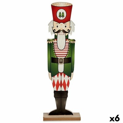 Casse-Noisette Krist+ 19XD35233 Blanc Noir Rouge Vert Bois 10 x 60 x 19 cm Casse-Noisette (6 Unités)