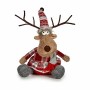 Decorative Figure Krist+ FG31-9590B White Brown Red Grey Deer 16 x 30 x 30 cm (4 Units)