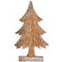 Figurine Décorative Sapin de Noël Argenté Bois 5 x 31 x 15 cm (6 Unités)