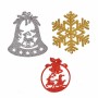 Christmas Decorations Set Krist+ 00507 Red Golden Silver Plastic (24 Units)