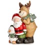Figurine Décorative Krist+ C18-19090203 Blanc Marron Noir Vert Noël 14 x 37,5 x 27,5 cm