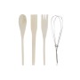 Pot for Kitchen Utensils DKD Home Decor Metal Dolomite MDF Wood 12 x 12 x 25 cm (2 Units)