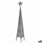 Sapin de Noël Krist+ 00157 Argenté Métal Plastique Étoile Tour 28 x 127 x 28 cm (6 Unités)